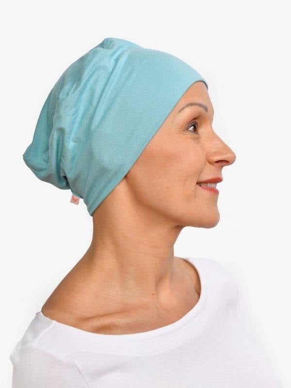 Bonnet chimio de nuit Pipa Rosette La Vedette en viscose, doux et respirant, sans coutures ni élastique