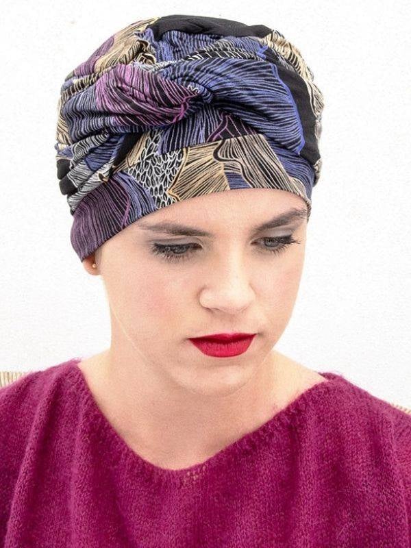 Turban Adele Imprimé MMParis en fibre de bambou, léger, doux et respirant, à porter à la maison ou en sortie