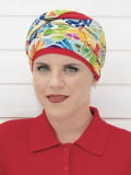Turban Nadia MMParis avec bonnet plissé doux et bandeau bicolore facile à nouer, style naturel et confortable