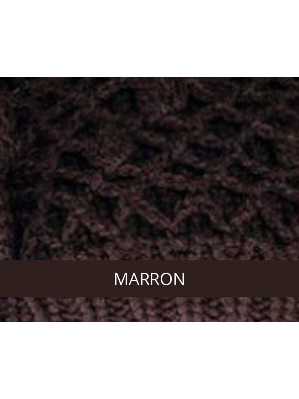Béret femme Sofia MM Paris en tricot acrylique doux avec fleur, idéal pour l’hiver