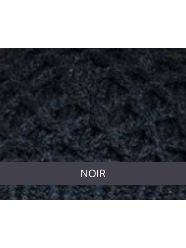 Béret femme Sofia MM Paris en tricot acrylique doux avec fleur, idéal pour l’hiver