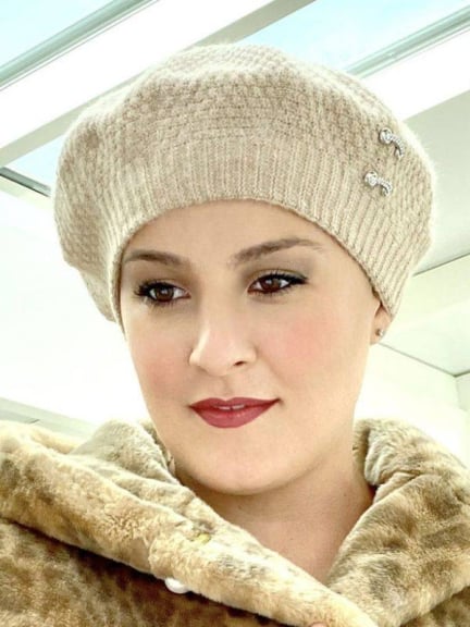 Béret Karl MM Paris — angora, laine & acrylique, coloris doux et chaud