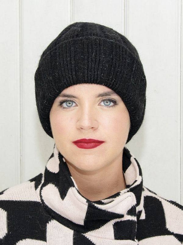 Bonnet Robin MM Paris en laine, angora et acrylique : bonnet d’hiver doux, chaud et élégant, coloris féminins.