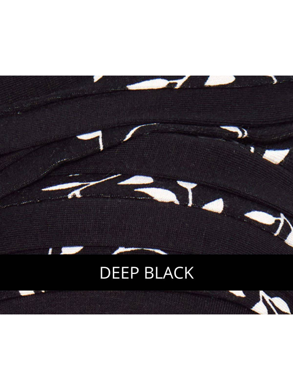 Turban Mira, 95% bambou 5% spandex, bandes pailletées, ultra-doux et confortable