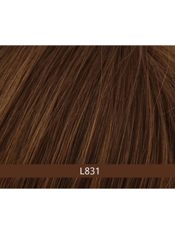 Volumateur Extra Long HH Filler Gisela Mayer : cheveux 100% naturels 45 cm, monofilament transparent, frange 20 cm, densité disc