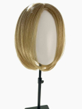 Volumateur Duo Topper Page Gisela Mayer 35 cm : mélange Remy Hair 30% + fibre thermo 70%, base 21x20 cm, fixation 4 pinces.