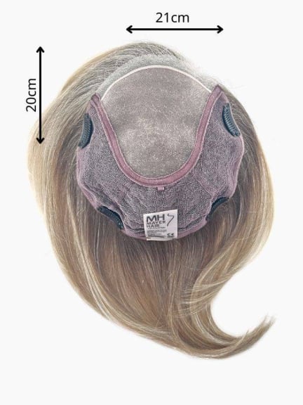 Duo Topper Page - Volumateur 30% Remy Hair, tulle frontale et 4 pinces (21x20 cm)