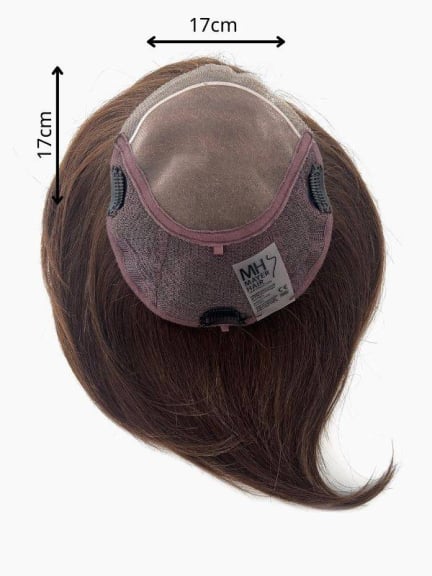 Duo Topper Bob - volumateur 17x17 cm, 30% cheveux Remy, 70% fibre résistante