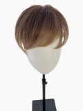 Volumateur Duo Topper Hip Gisela Mayer avec frange, mono-filament, 4 pinces, 16x15 cm (70% fibre thermorésistante, 30% Remy Hair
