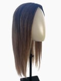 Volumateur Remy Mono Topper Gisela Mayer en Remy Hair naturel 40 cm, pose à clips, effet densité discret, coiffable à 160°C.