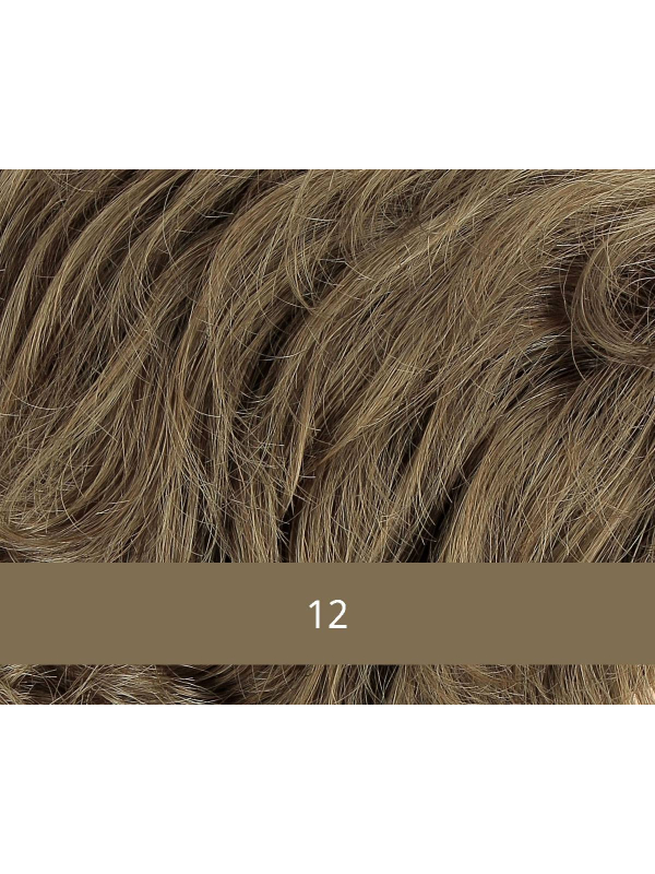 Volumateur Solution C Echthaar en cheveux naturels Remy 43 cm, base monofilament 19x18 cm avec 3 pinces pour un effet naturel