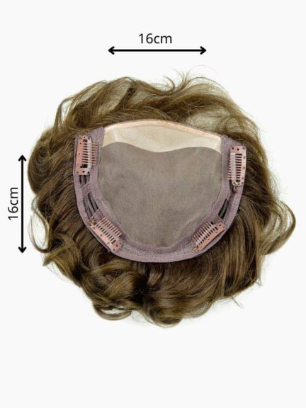 Top Filler Perfection Mono Echthaar, volumateur 16x16 cm, cheveux 100% Remy, clips faciles