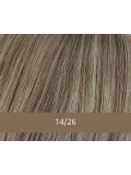 Volumateur Réunion en cheveux naturels 18x16 cm à clip, 4 pinces, monofilament devant, longueur env. 35 cm