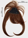 Pony 166 Long Echthaar : frange en cheveux naturels à clips, base 10×5 cm, longueur 15 à 30 cm, fini discret et naturel.