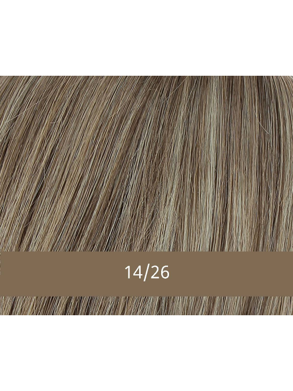 Volumateur Magic Top C en cheveux naturels Remy 45 cm, mono-filament, fixation discrète avec 5 pinces clips (14x13 cm)