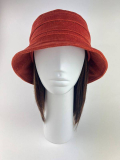 Chapeau Hat Alana - Gisela Mayer, coloris automnaux, 70% viscose 30% lin, doublure 100% viscose