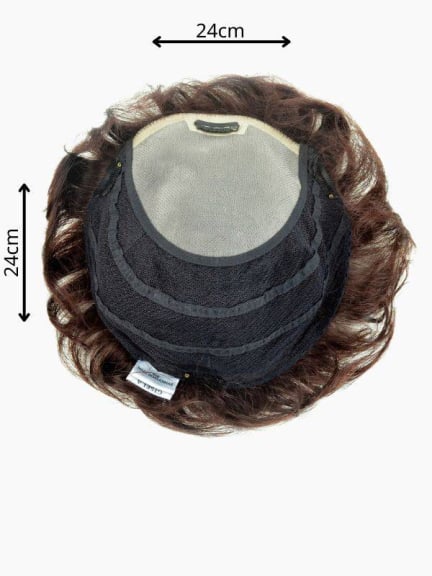 Volumateur ondulé Lucky Large 24×24 cm à clipser — 4 pinces, cheveux 8–10 cm
