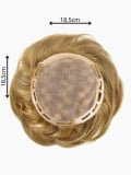 Volumateur Solution A en monofilament 18,5x18,5 cm : effet cuir chevelu naturel, fibre synthétique, 3 pinces pour un maintien sé