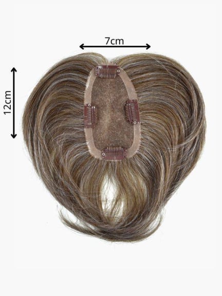 New Part Piece Mono HH — Volumateur 100% Remy Hair, cheveux naturels 7x12 cm
