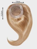 Volumateur Style 162 H Echthaar 30 cm en cheveux naturels lisses, base 12 x 12,5 cm, fixation par pinces et P.U.