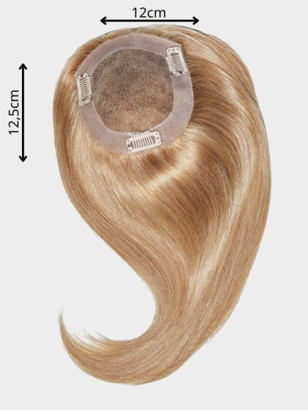 Style 162 H Echthaar — 30 cm, pièce 12×12,5 cm en cheveux naturels, clips et maintien P.U.