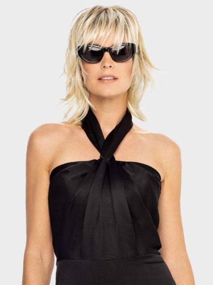 Perruque Magic Cuba - mi-longue effilée avec frange, rendu naturel