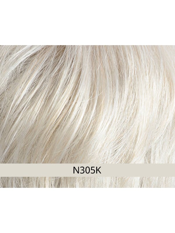 Perruque Magic Lizzy Mono Lace Gisela Mayer : coupe courte effilée, frange droite, lace discret, fibre 160°C, confort médical