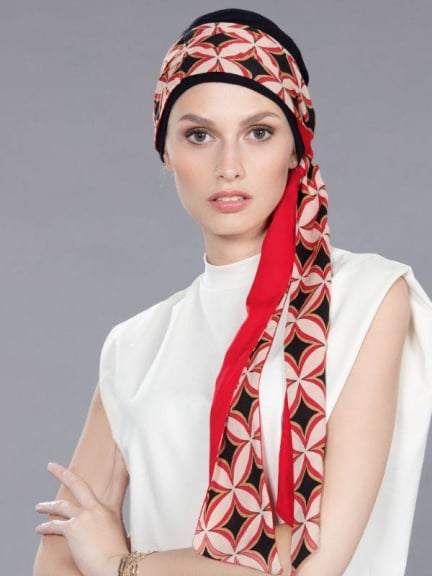 Turban Una en viscose 95% - longs pans nouables, coloris vifs