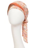 Turban foulard Béatrice en bambou Christine Headwear, doux et respirant, volume avec bandeau et pans courts à nouer.