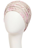 Bonnet turban Zen Lin Christine Headwear en lin naturel, léger et respirant, idéal en cas d’alopécie ou traitements.