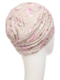 Bonnet turban Zen Lin Christine Headwear en lin naturel, léger et respirant, idéal en cas d’alopécie ou traitements.