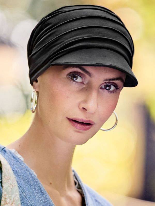 Casquette Drapée Bambou UPF50+ Christine Headwear en viscose de bambou Caretech®, douce et respirante, idéale cuir chevelu sensi