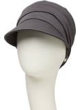 Casquette chimio Drapée Soft Line Sun Christine Headwear : drapé volume, visière, UPF50+ et technologie 37.5® pour cuir chevelu 