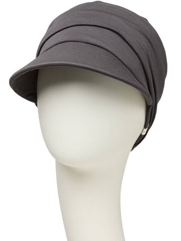 Casquette chimio Drapée Soft Line Sun Christine Headwear : drapé volume, visière, UPF50+ et technologie 37.5® pour cuir chevelu 