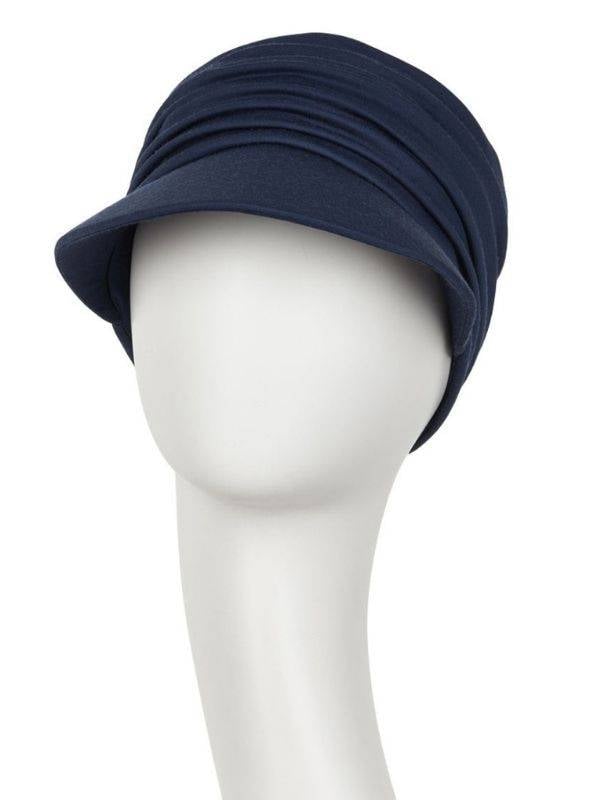 Casquette chimio Drapée Soft Line Sun Christine Headwear : drapé volume, visière, UPF50+ et technologie 37.5® pour cuir chevelu 