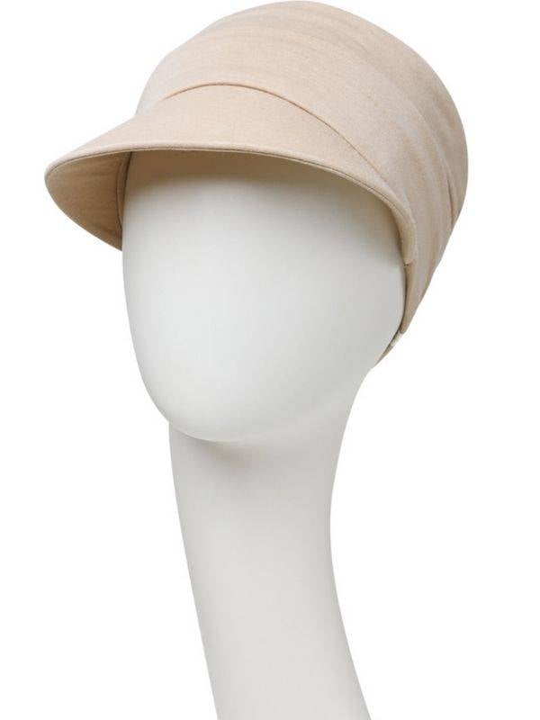 Casquette chimio Drapée Soft Line Sun Christine Headwear : drapé volume, visière, UPF50+ et technologie 37.5® pour cuir chevelu 