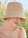 Chapeau solaire Saint Raphaël en raphia, doublure coton — élégant et protecteur