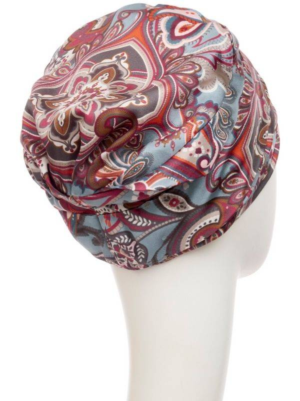 Bonnet Boho en Soie avec bandeau noué - douceur et élégance haute couture