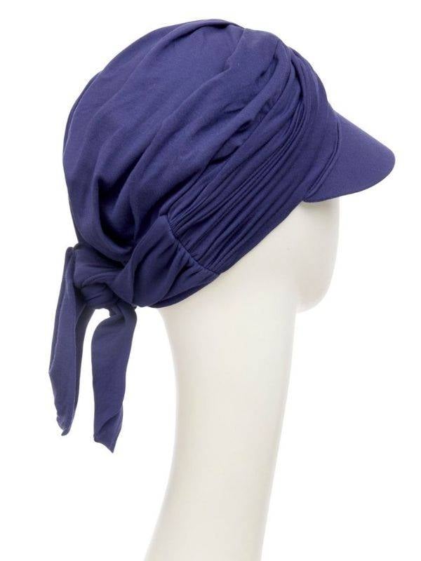 Casquette Briana Cap bambou UPF 50+ Christine Headwear, visière large et pans à nouer pour cuir chevelu sensible
