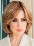 Perruque Prime Lady Deluxe HH Gisela Mayer : cheveux naturels Remy, lace front invisible, mi-long 20–25 cm, coiffage 160°C