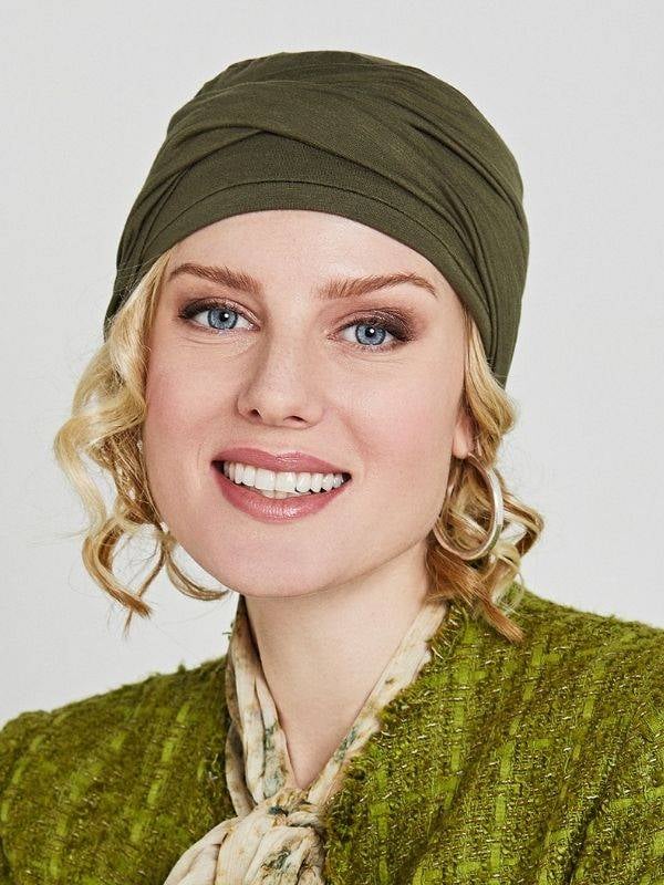 Turban chimio Malou Gisela Mayer à nouer en modal doux, respirant et confortable pour crâne sensible