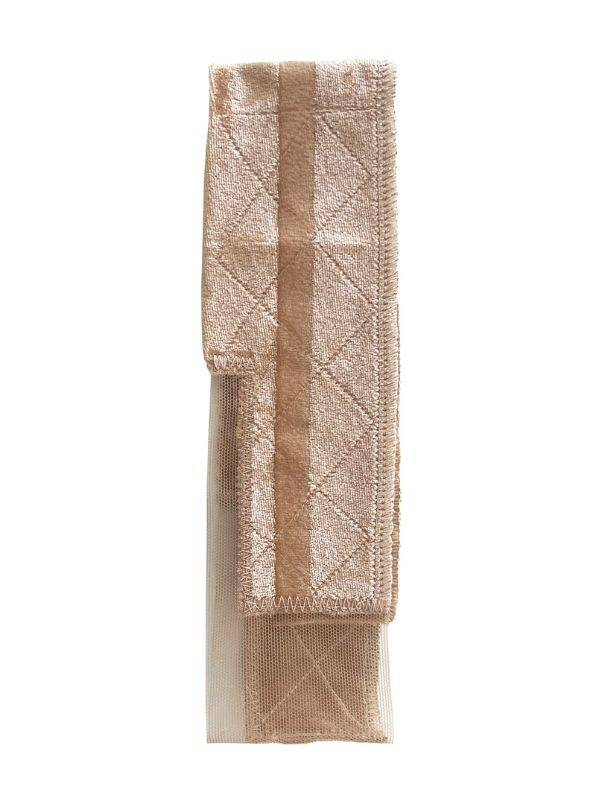 Bandeau anti-glisse Gisela Mayer en silicone avec tulle discret, fermeture velcros réglable, disponible en 2 coloris