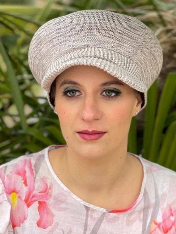 Casquette Mathilde en bambou et coton, coloris doux