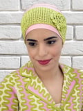 Bandeau Vélia MMParis en dentelle, porté seul ou sur turban – accessoire chic et glamour pour l’hiver