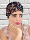 Turban chimio Lola imprimé MM Paris en bambou : léger, respirant et confortable, idéal pendant chimiothérapie ou radiothérapie.