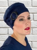 Turban Jules MMParis en fibre de bambou plissé, léger et respirant, volume naturel pour un look féminin et confortable.