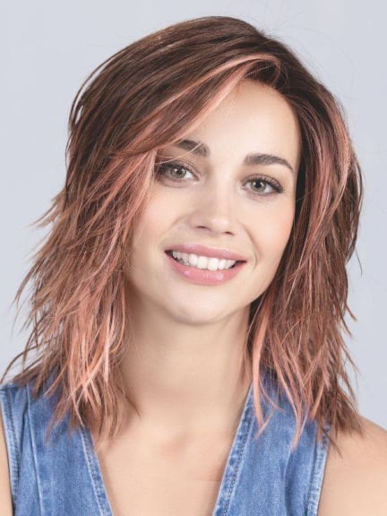 Perruque Flow Mono Part d'Ellen Wille - longue, naturelle, bordure frontale invisible et Cool Pads