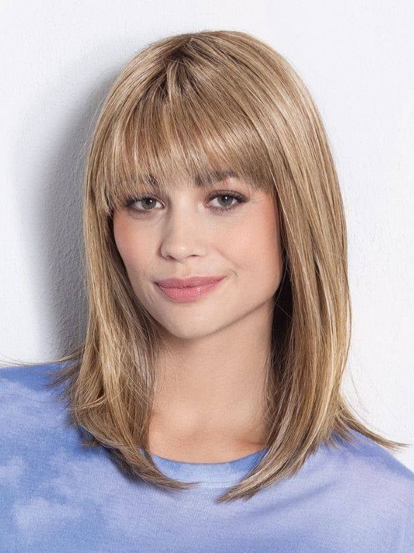 Perruque Courte Blonde Dorée - Synthétique Lisse Avec Frange - Bonnet Ajustable Taille Moyenne - Neuf Sans étiquettes