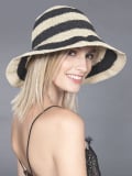 Chapeau San Remo Ellen Wille noir et sable, large bord de plage, protection soleil élégante