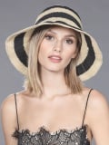 Chapeau San Remo Ellen Wille noir et sable, large bord de plage, protection soleil élégante